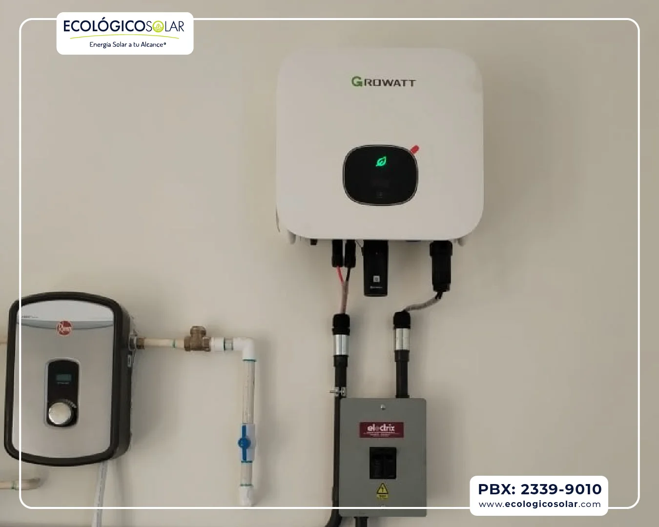 Aplicación Residencial con Energía Solar -  Inversor Growatt MIN 5000TL-X2