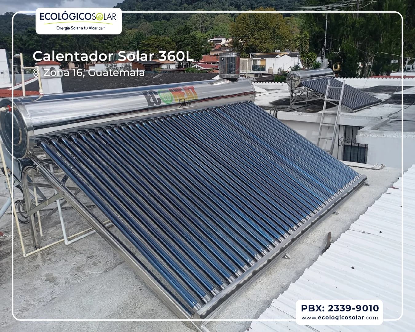 Aplicación Residencial - Calentador Solar 360L