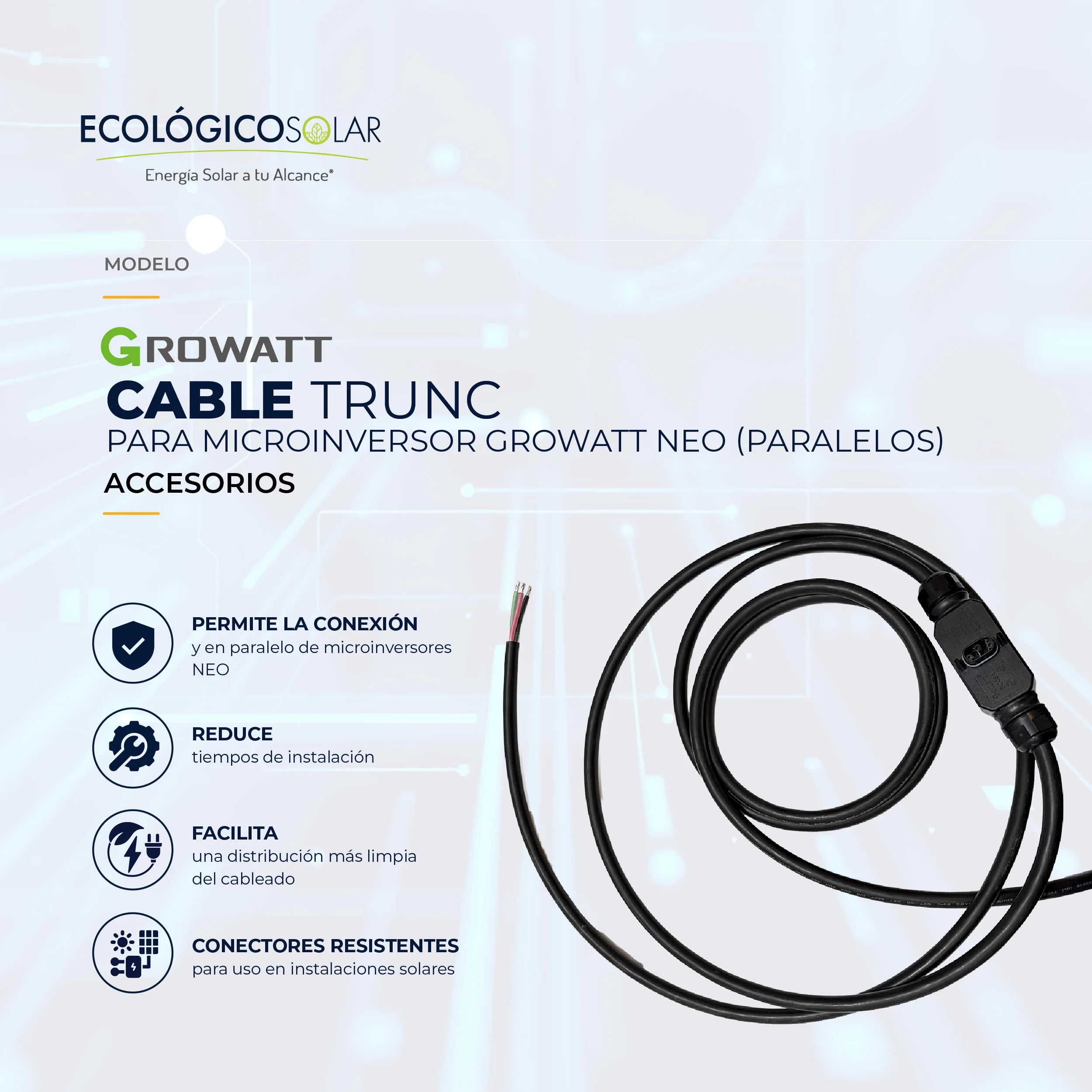  Cable TRUNC para Micro Inversor NEO (Paralelos)