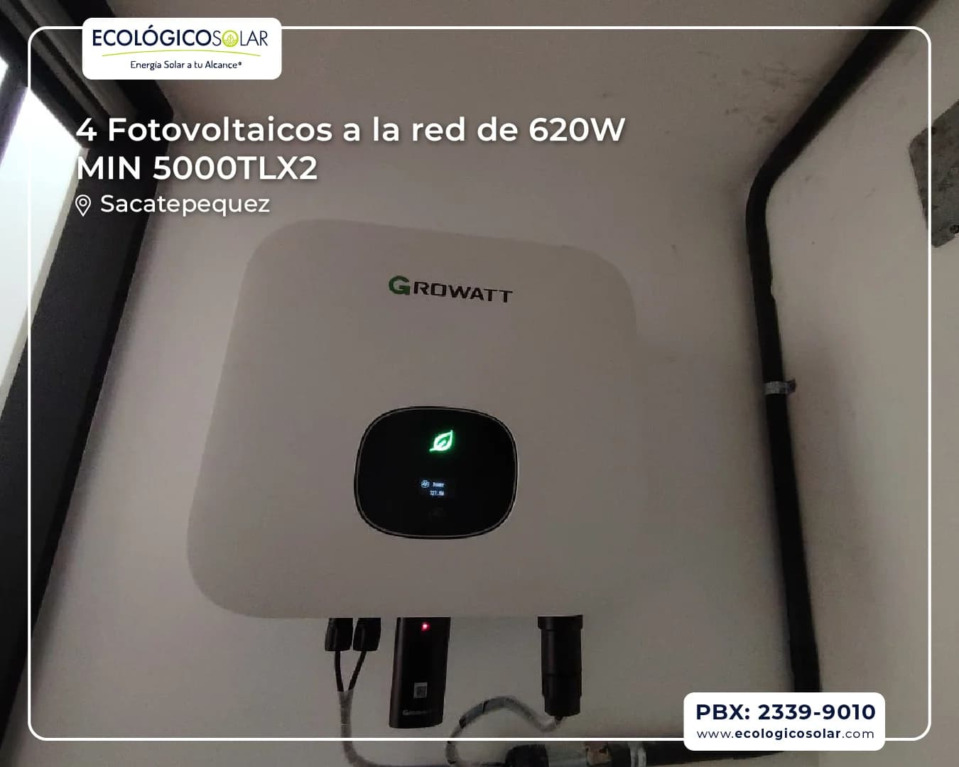 Aplicación Residencial - Inversor Growatt MIN 5000TL-X2