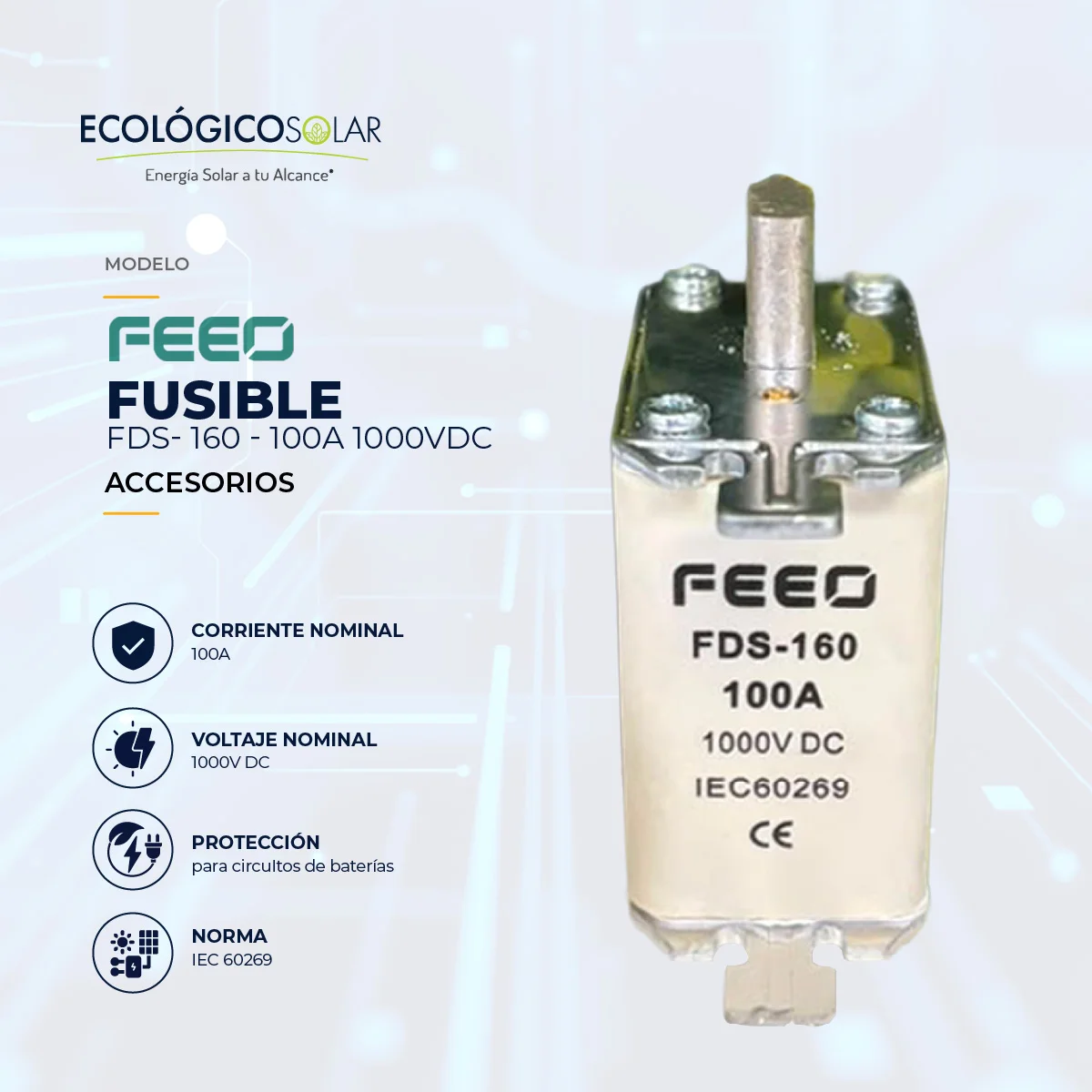 Fusible FEEO FDS-160 de 100A