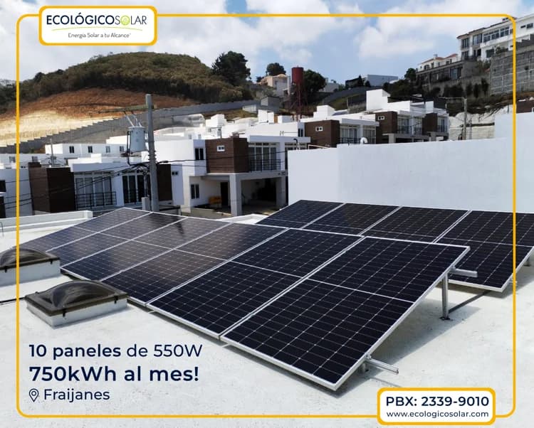 Aplicación Residencial - 10 Paneles Solares de 550W
